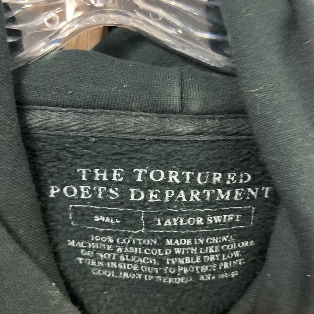 Taylor Swift The Tortured Poets Department Spotify Exclusive Black Hoodie Sz S - Picture 6 of 6